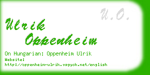 ulrik oppenheim business card